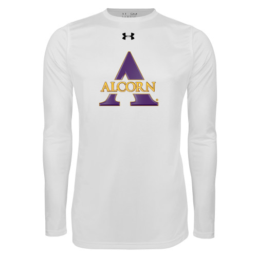  Under Armour White Long Sleeve Tech Tee - Alcorn A
