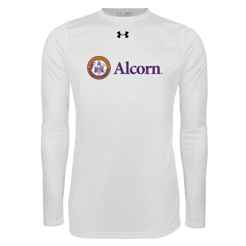  Under Armour White Long Sleeve Tech Tee - Alcorn