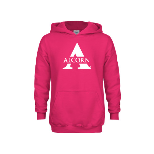  Youth Hot Pink Fleece Hoodie - Alcorn A