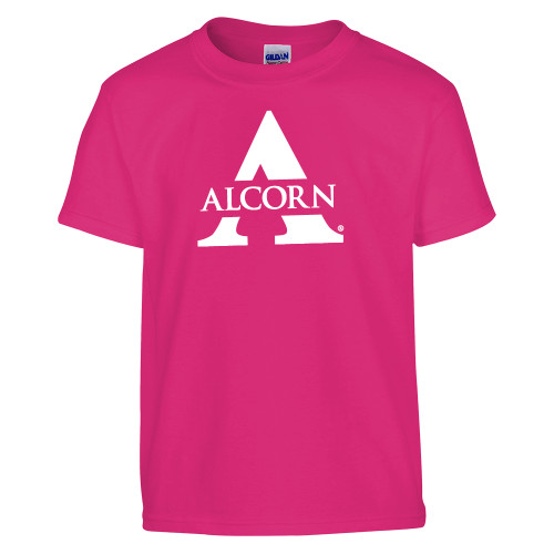  Youth Hot Pink T Shirt - Alcorn A