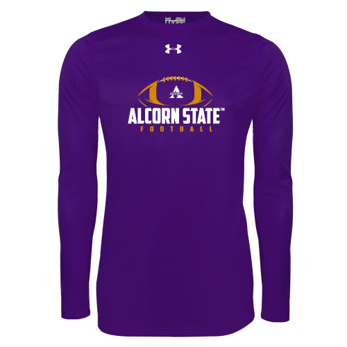  Under Armour Purple Long Sleeve Tech Tee - Alcorn State Football