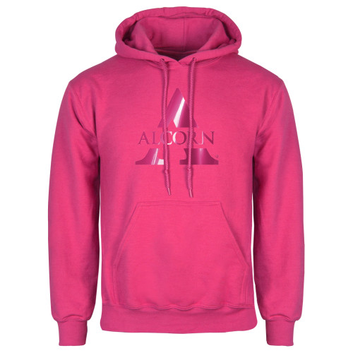  Womens Fuchsia Fleece Hoodie - Alcorn A  Foil