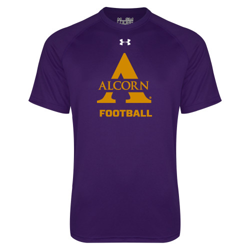  Under Armour Purple Tech Tee - Alcorn Football