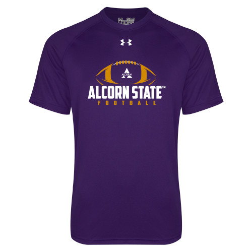  Under Armour Purple Tech Tee - Alcorn State Football
