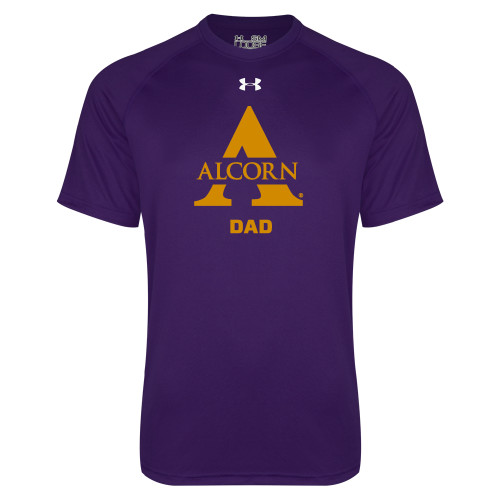  Under Armour Purple Tech Tee - Alcorn Dad