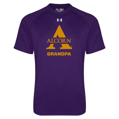  Under Armour Purple Tech Tee - Alcorn Grandpa