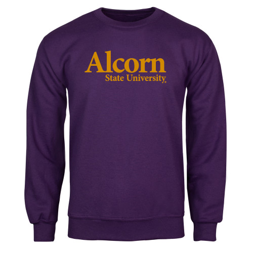  Purple Fleece Crew - Alcorn State University
