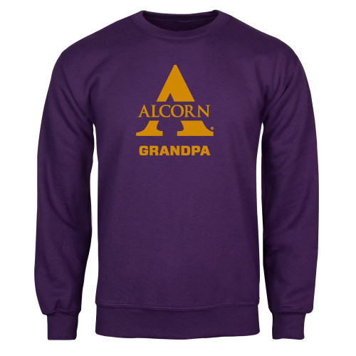  Purple Fleece Crew - Alcorn Grandpa