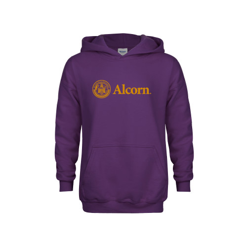  Youth Purple Fleece Hoodie - Alcorn