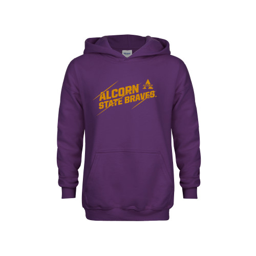  Youth Purple Fleece Hoodie - Alcorn State Braves