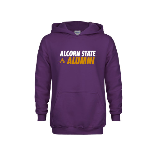  Youth Purple Fleece Hoodie - Alcorn State Alumni