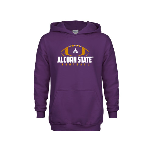  Youth Purple Fleece Hoodie - Alcorn State Football