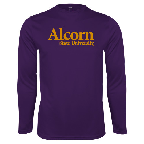  Purple Performance Long Sleeve Shirt - Alcorn State University