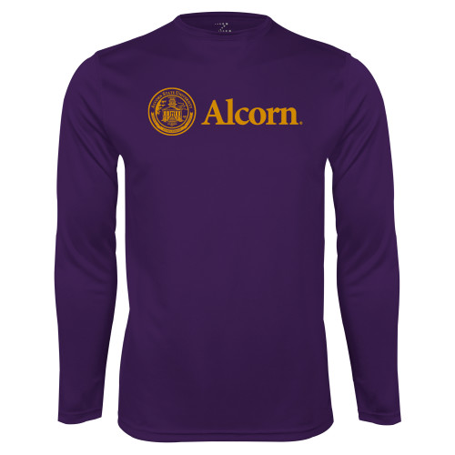  Purple Performance Long Sleeve Shirt - Alcorn