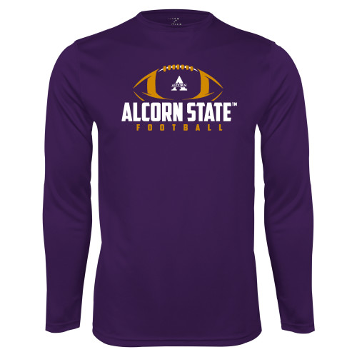  Purple Performance Long Sleeve Shirt - Alcorn State Football