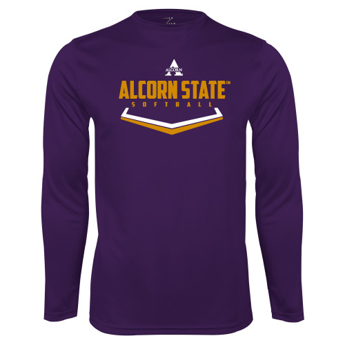  Purple Performance Long Sleeve Shirt - Alcorn State Softball