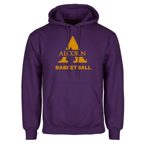  Purple Fleece Hoodie - Alcorn Basketball