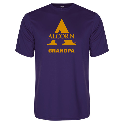  Purple Performance Tee - Alcorn Grandpa