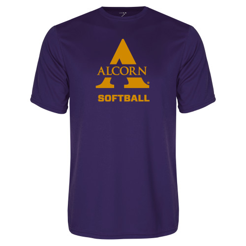  Purple Performance Tee - Alcorn Softball