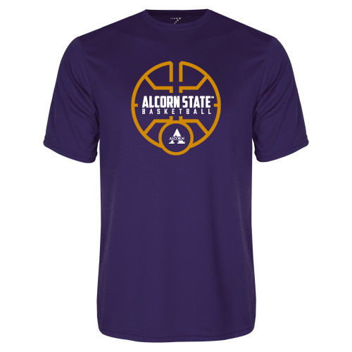  Purple Performance Tee - Alcorn State Basketball