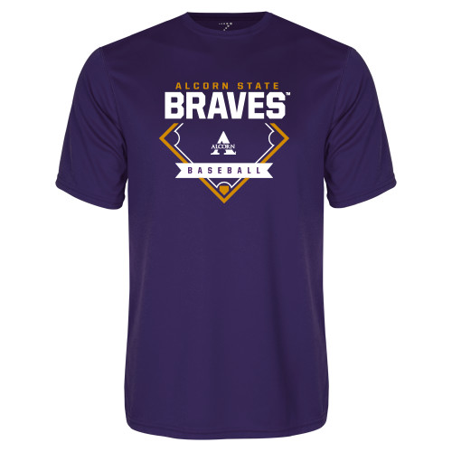 Purple Performance Tee - Alcorn State Baseball