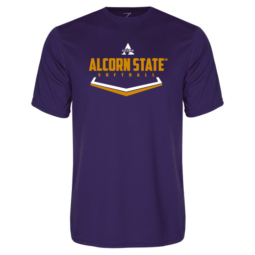  Purple Performance Tee - Alcorn State Softball
