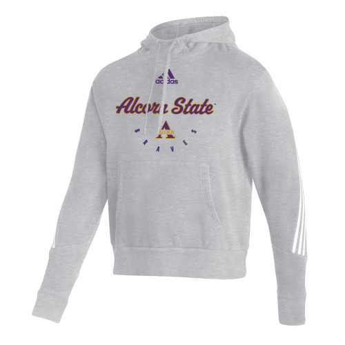 Adidas Medium Grey Heather Pullover Hood - Adidas Script Design Alcorn