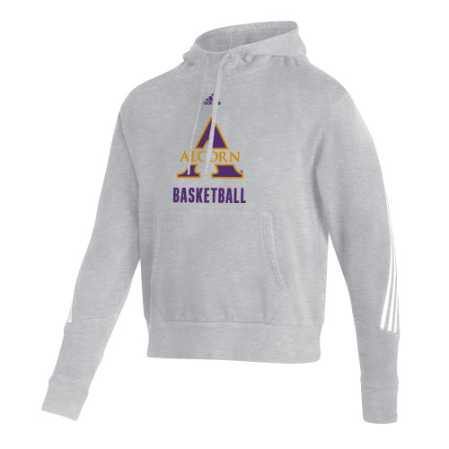  Adidas Medium Grey Heather Pullover Hood - Adidas Alcorn Basketball