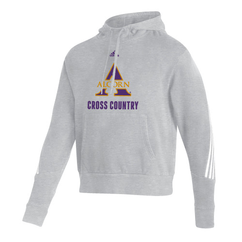  Adidas Medium Grey Heather Pullover Hood - Adidas Alcorn Cross Country