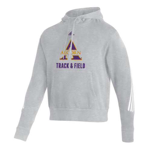  Adidas Medium Grey Heather Pullover Hood - Adidas Alcorn Track and Field
