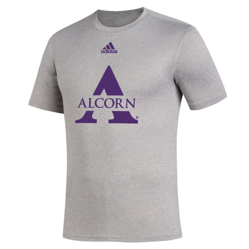  Adidas Medium Grey Heather Creator Performance Tee - Primary Athletics Mark Adidas