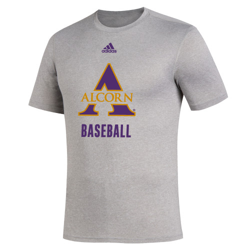  Adidas Medium Grey Heather Creator Performance Tee - Adidas Alcorn Baseball