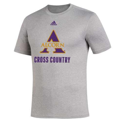  Adidas Medium Grey Heather Creator Performance Tee - Adidas Alcorn Cross Country