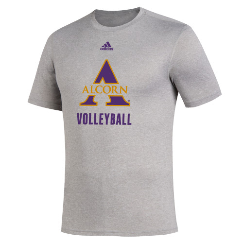  Adidas Medium Grey Heather Creator Performance Tee - Adidas Alcorn Volleyball