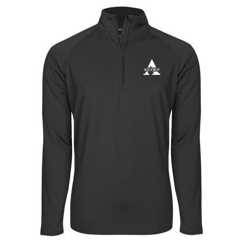  Sport Tek Charcoal Sport Wick Stretch 1/2 Zip Pullover - Alcorn A