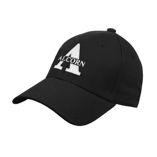 Alcorn Black Structured Adjustable Pro Style Hat