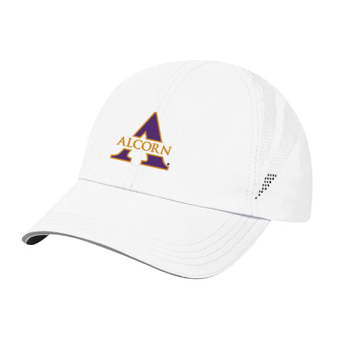  Womens White Performance Cap - Alcorn A