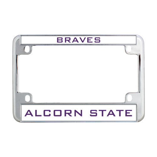  Metal Motorcycle License Plate Frame in Chrome - Official Artwork
