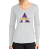 Thumbnail image for  Womens White Performance Long Sleeve V Neck Shirt