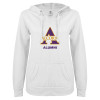 Thumbnail image for  ENZA Womens White V Notch Raw Edge Fleece Hoodie