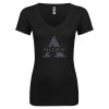 Thumbnail image for  Next Level Womens Black Ideal V Tee