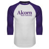Thumbnail image for  White/Purple Raglan Baseball T Shirt