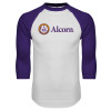 Thumbnail image for  White/Purple Raglan Baseball T Shirt