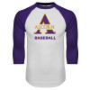 Thumbnail image for  White/Purple Raglan Baseball T Shirt