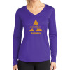 Thumbnail image for  Womens Purple Performance Long Sleeve V Neck Shirt
