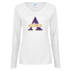 Thumbnail image for  Womens White Long Sleeve V Neck Tee