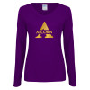 Thumbnail image for  Womens Purple Long Sleeve V Neck Tee 