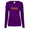 Thumbnail image for  Womens Purple Long Sleeve V Neck Tee 