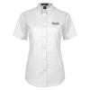 Thumbnail image for  Womens White Twill Button Up Short Sleeve
