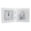 Thumbnail image for  Silver Two Tone Photo Frame w/Clock